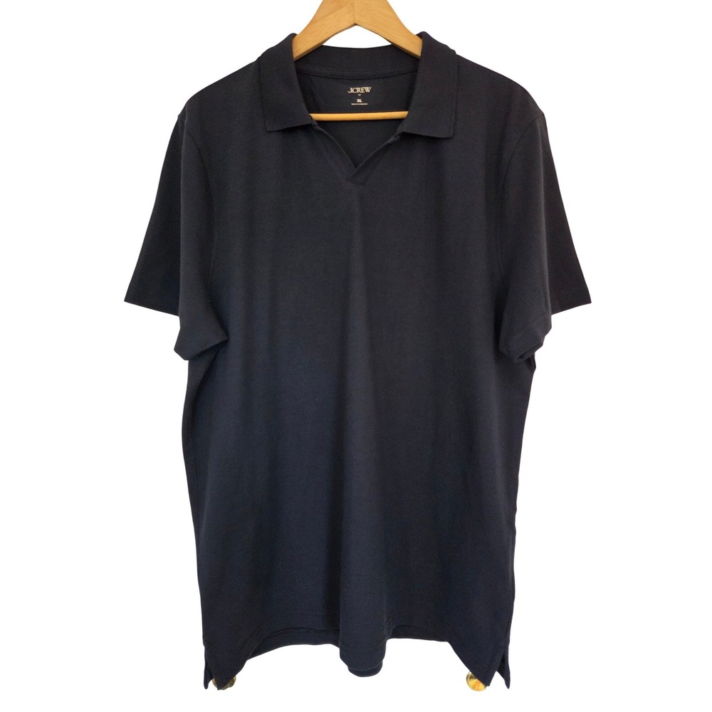 J.‎ Crew Flex Pique Johnny Collar Polo Shirt  Mens XL Navy NWT $79 CG745